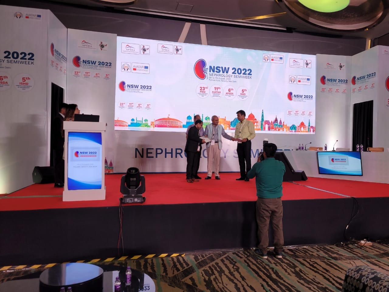 Receiving best poster Award, NSW 2022, Delhi